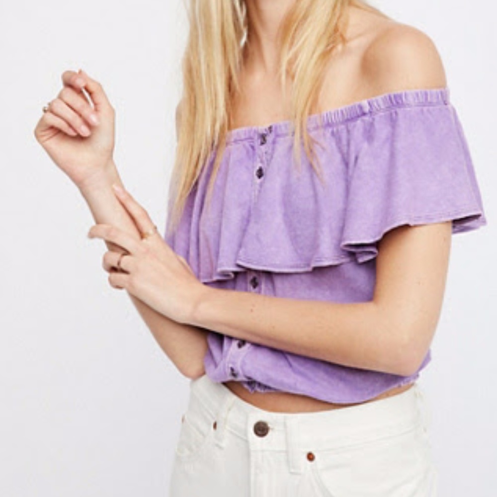 Free People Love Letter Tube Top in Plum